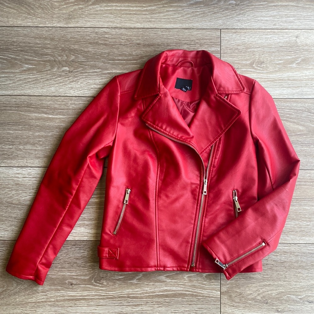 A.N.A. A New Approach faux leather Moto Jacket size petite S